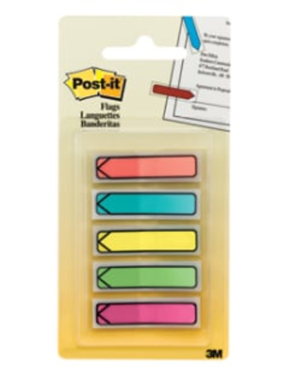 Post-it® Flags 684-ARR2, .47 in. x 1.7 in. Assorted Brights 20 each 100 TTL Flags